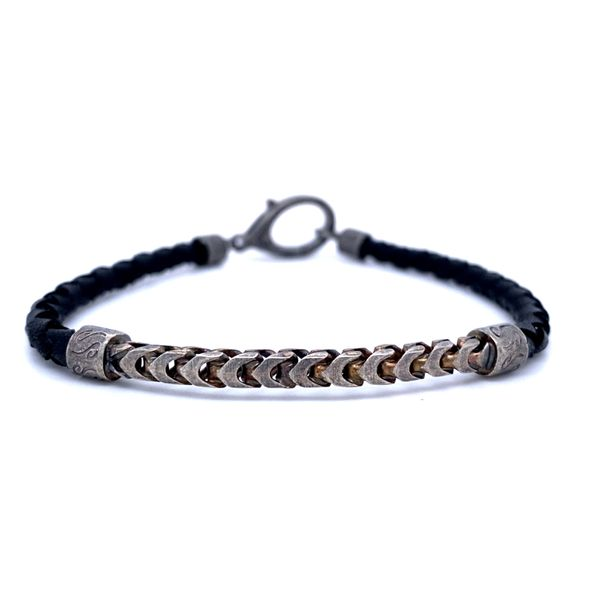 Marco Dal Maso Lash Leather & Metal Link Bracelet Koser Jewelers Mount Joy, PA