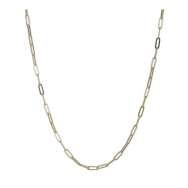 Lady's Elle Sterling Silver Necklace made of Paperclip Chain Krekeler Jewelers Farmington, MO