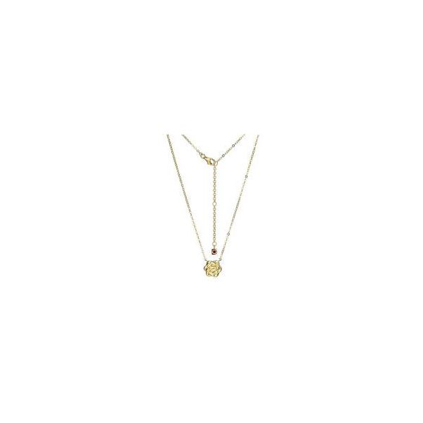 Elle Gold Plated Sterling Silver Knot Necklace 18 Inches Plus 2 Inch Extender Krekeler Jewelers Farmington, MO
