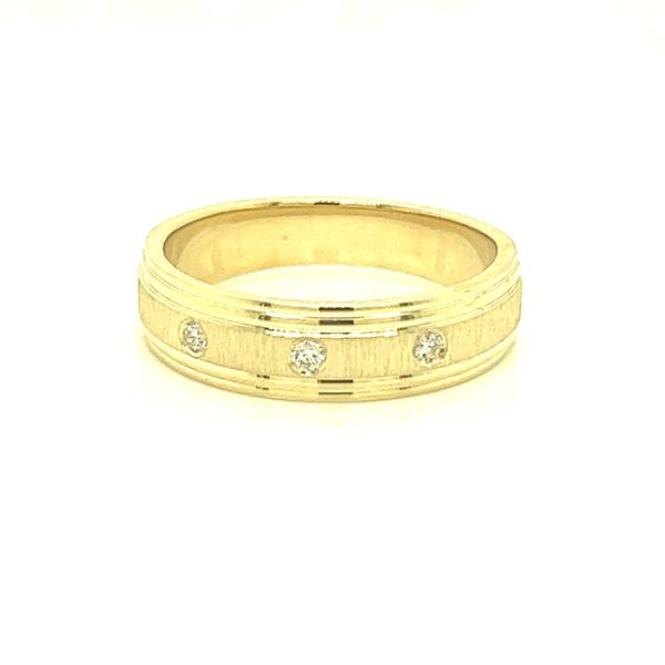 Men's 10 Karat Yellow Gold Diamond Wedding Band Krekeler Jewelers Farmington, MO