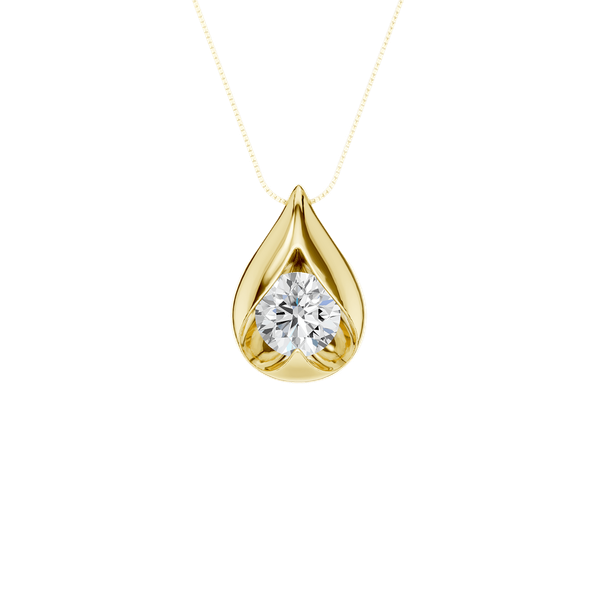 Lady's 14 Karat Yellow Gold Lab Grown Diamond Pendant Krekeler Jewelers Farmington, MO
