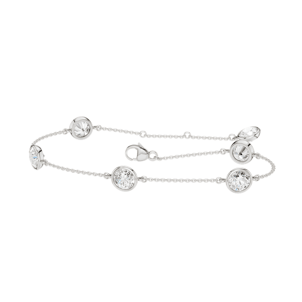 Lady's 14 Karat White Gold Lab Grown Diamond Bracelet Krekeler Jewelers Farmington, MO