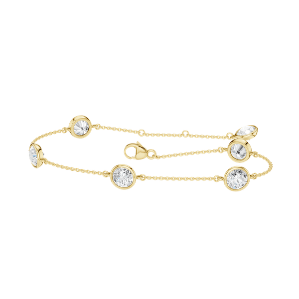 Lady's 14 Karat Yellow Gold Lab Grown Diamond Bracelet Krekeler Jewelers Farmington, MO