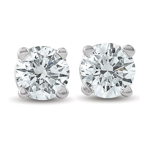 14k White Gold Lab Grown Diamond Stud Earrings Krekeler Jewelers Farmington, MO
