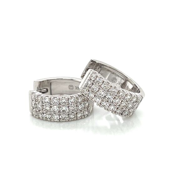 Lady's 14 Karat White Gold Hoop Earrings Krekeler Jewelers Farmington, MO