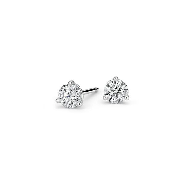 Lady's14K White Gold 3 Prong Martini Stud Earrings .50ctw Krekeler Jewelers Farmington, MO