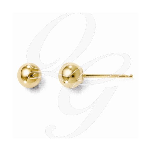 Leslie's 14K Yellow Gold 4mm Ball Earrings Krekeler Jewelers Farmington, MO