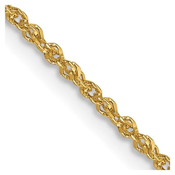 Leslies 14 Karat Yellow Gold Sparkle Singapore 1.3 mm 16 Inch Chain Krekeler Jewelers Farmington, MO