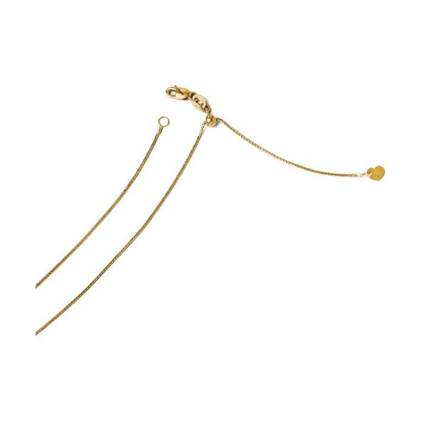 Lady's 14 Karat Yellow Gold Leslie's Adjustable Chain 22 Inches Krekeler Jewelers Farmington, MO
