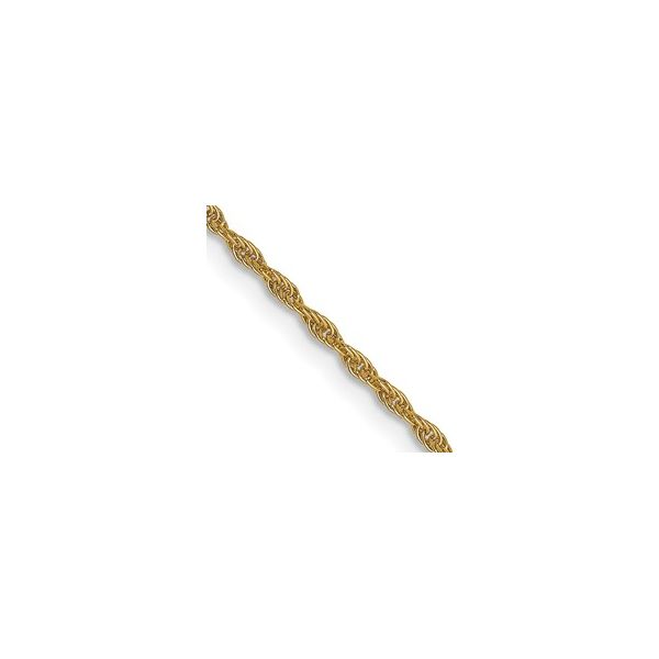 14K Yellow Gold Loose Rope Chain 18 inches 1.3mm Krekeler Jewelers Farmington, MO