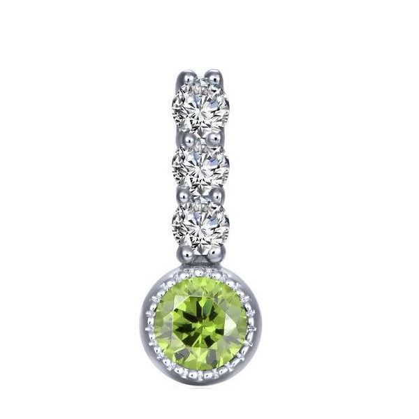 Sterling Silver Birthstone August Short Pendant Simulated Stones Krekeler Jewelers Farmington, MO