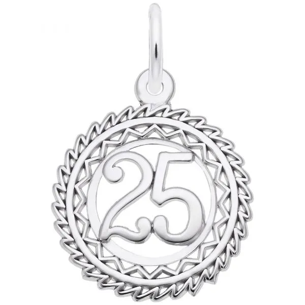 Sterling Silver Number 25 Charm Krekeler Jewelers Farmington, MO