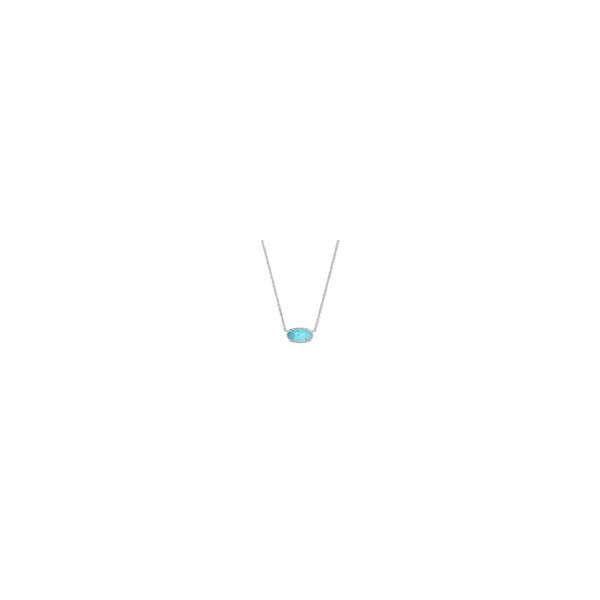 Kendra Scott Elisa Rhodium Turquoise Necklace Krekeler Jewelers Farmington, MO