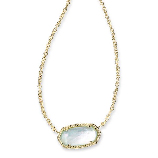 Kendra Scott Elisa Pendant Necklace in Light Blue Illusion Krekeler Jewelers Farmington, MO