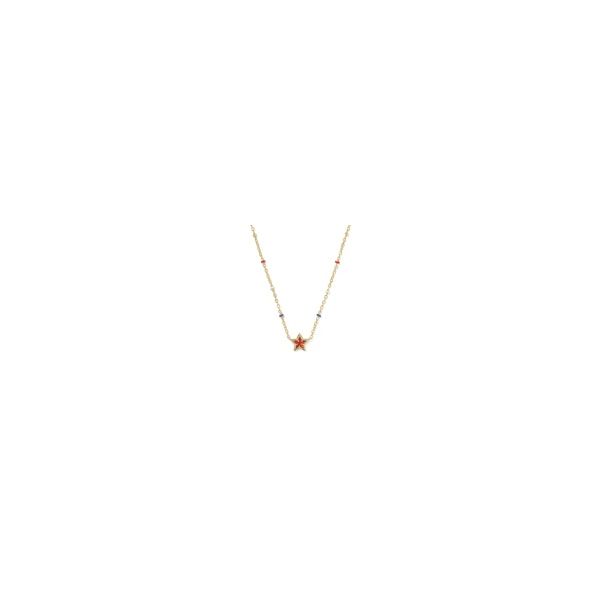 Kendra Scott Mini Cassidy Short Pendant Necklace Gold Red Illusion Krekeler Jewelers Farmington, MO