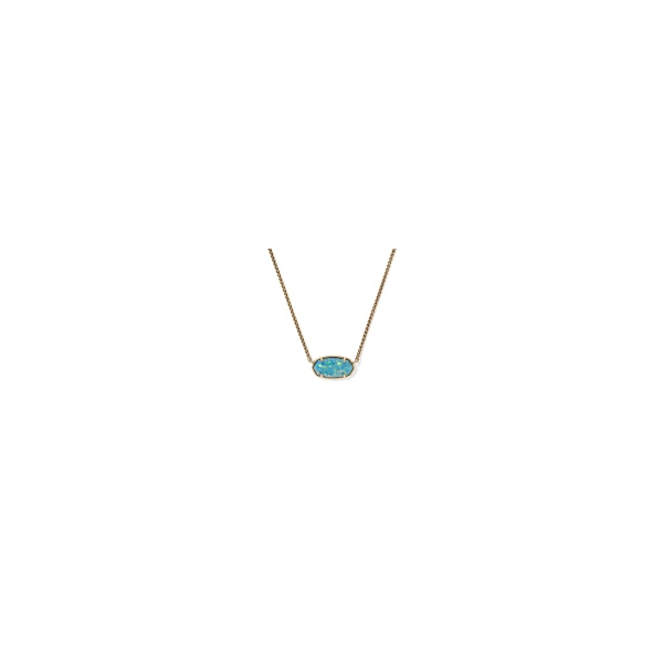 Kendra Scott Dolly Parton Elisa Pendant Necklace Vintage Gold Marine Opal Krekeler Jewelers Farmington, MO