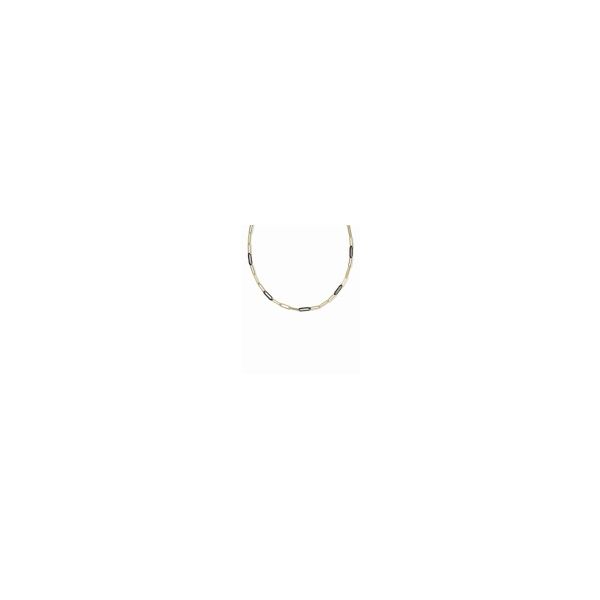 Kendra Scott Courtney Enamel Link Necklace Goldtone Black Enamel Krekeler Jewelers Farmington, MO
