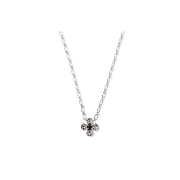 Kendra Scott Leanne Short Pendant Necklace Silver Black Granite Krekeler Jewelers Farmington, MO