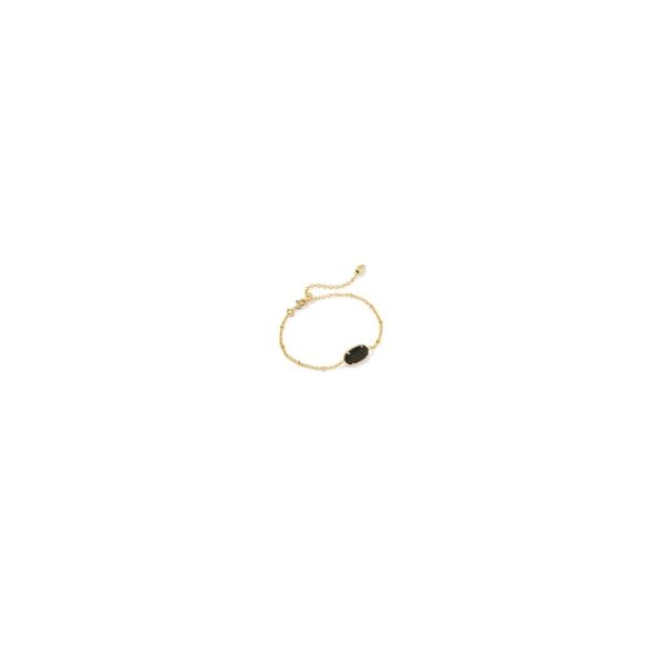 Kendra Scott Tiger Striped Elaina Delicate Chain Bracelet Gold Dark Brown Hawk's Eye Krekeler Jewelers Farmington, MO