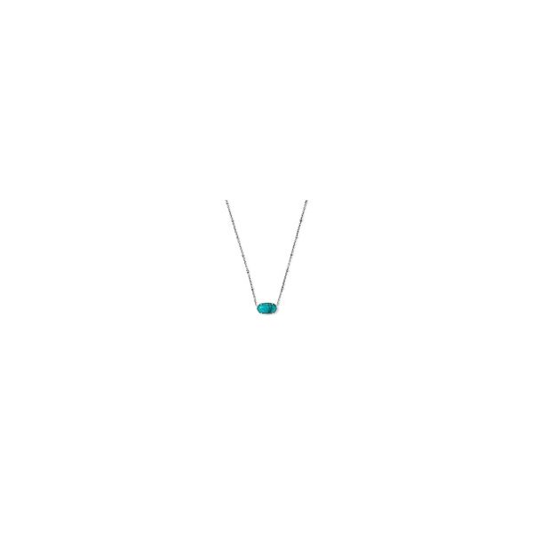 Kendra Scott Tiger Striped Elisa Short Pendant Necklace Vintage Silver Blue Marble Krekeler Jewelers Farmington, MO