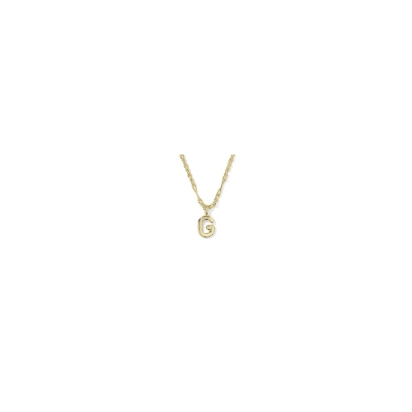 Kendra Scott Bubble Letter G Pendant Necklace Goldtone Krekeler Jewelers Farmington, MO