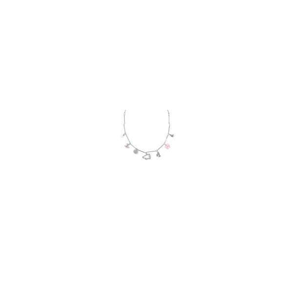 Kendra Scott Cheer Charm Necklace Pink and White Mix Rhodium Krekeler Jewelers Farmington, MO
