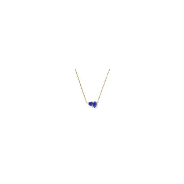 Kendra Scott Tatum Goldtone Necklace Cobalt Blue CZ Mix Krekeler Jewelers Farmington, MO