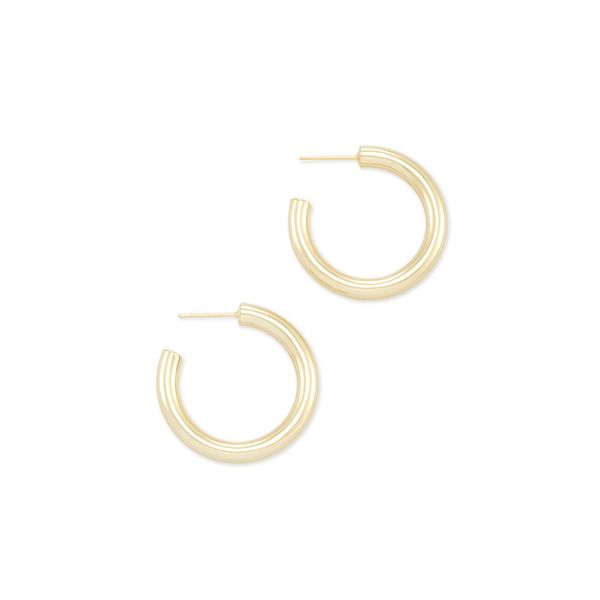 Kendra Scott Colette Gold Metal Hoop Earring Medium Krekeler Jewelers Farmington, MO