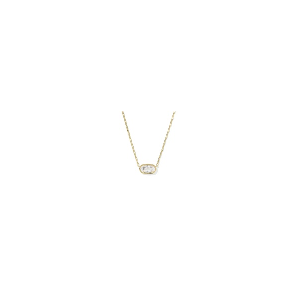 Kendra Scott Elisa Luxe Chain Necklace Gold-tone White Krekeler Jewelers Farmington, MO