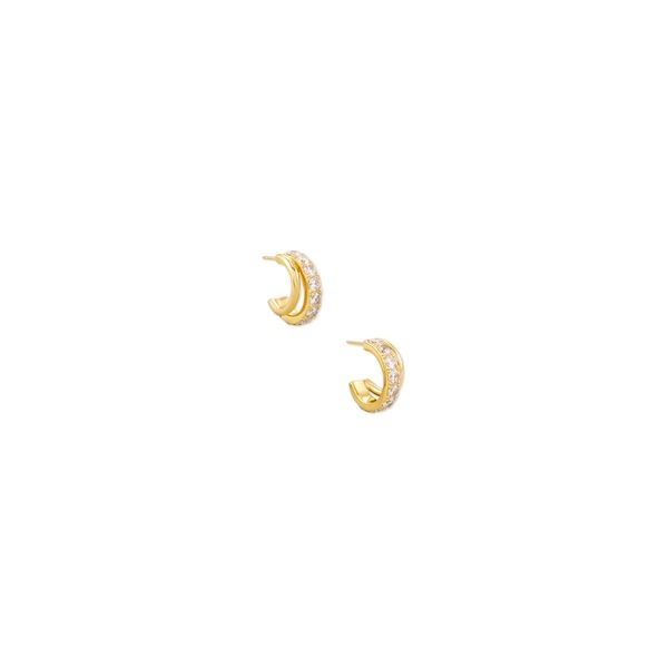Lady's Kendra Scott Livy Huggie Earring Gold Metal Krekeler Jewelers Farmington, MO