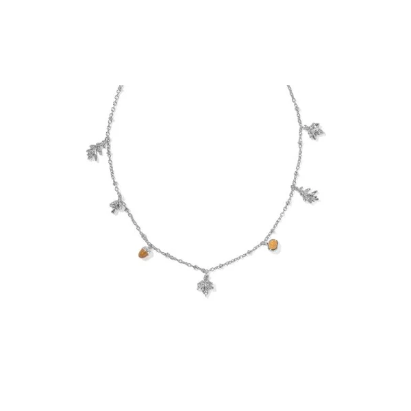 Kendra Scott Dira Fall Charm Necklace Rhodium Multi Mix Krekeler Jewelers Farmington, MO