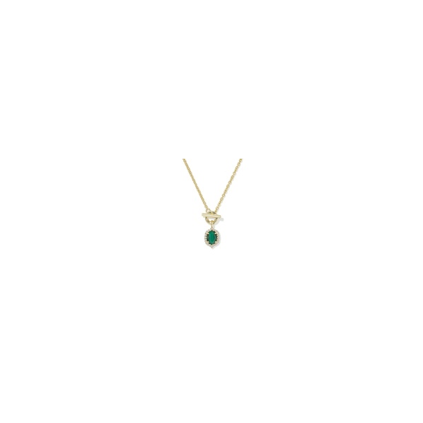 Kendra Scott Daphne Crystal Framed Toggle Necklace Goldtone Greeen Malachite Krekeler Jewelers Farmington, MO