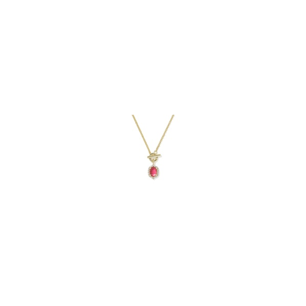 Kendra Scott Daphne Crystal Framed Toggle Necklace Goldtone Dark Pink Illusion Krekeler Jewelers Farmington, MO