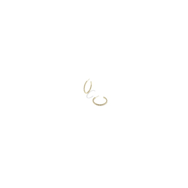 Kendra Scott Fate Hoop Earrings Goldtone White CZk Krekeler Jewelers Farmington, MO