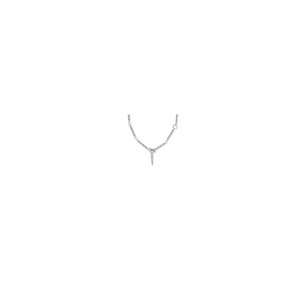 Kendra Scott Fate Lariat Necklace Silvertone White CZ Krekeler Jewelers Farmington, MO