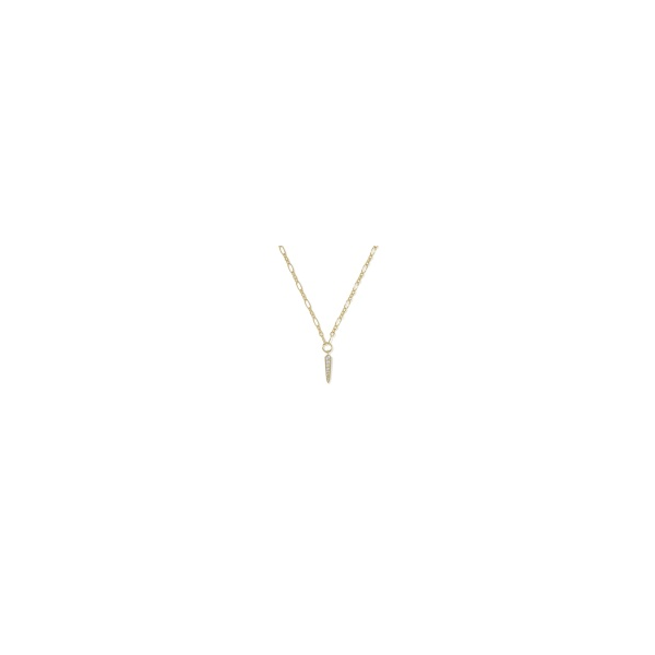 Kendra Scott Fate Short Pendant Necklace Goldtone White CZ Krekeler Jewelers Farmington, MO