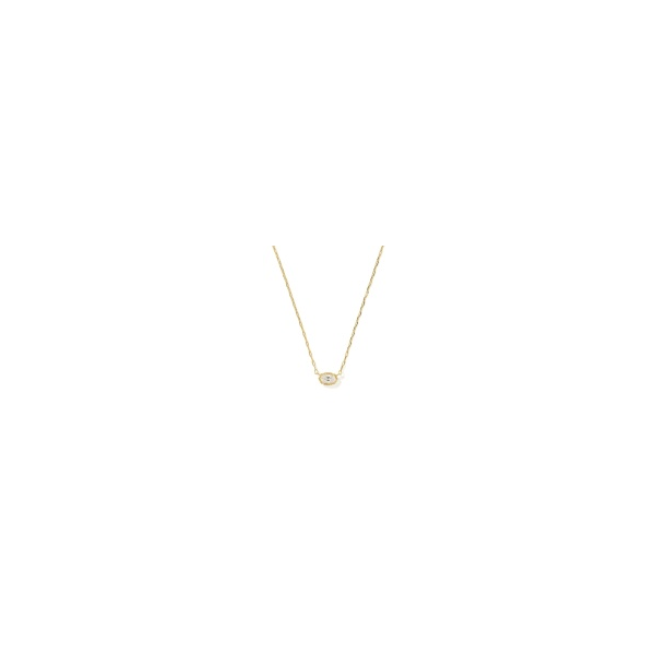 Kendra Scott Mini Elisa Luxe Pendant Necklace Goldtone White CZ Krekeler Jewelers Farmington, MO