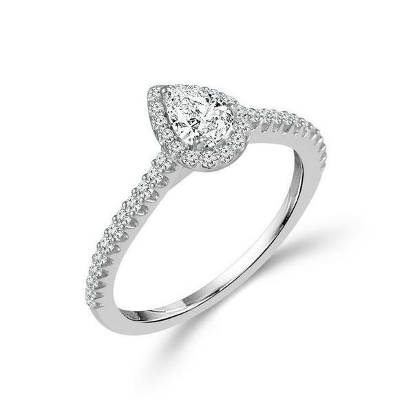 Pear Shape Halo Engagement Ring Kiefer Jewelers Lutz, FL