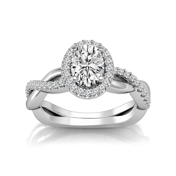 14K Diamond Engagement Halo Ring Kiefer Jewelers Lutz, FL