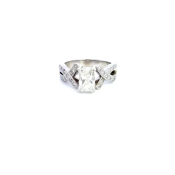 Estate Platinum 1.30 Radiant Cut Diamond Engagement Ring Kiefer Jewelers Lutz, FL