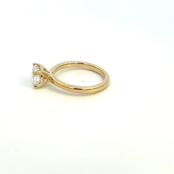 14K Lab Grown Diamond Round Center Engagement Ring Image 4 Kiefer Jewelers Lutz, FL