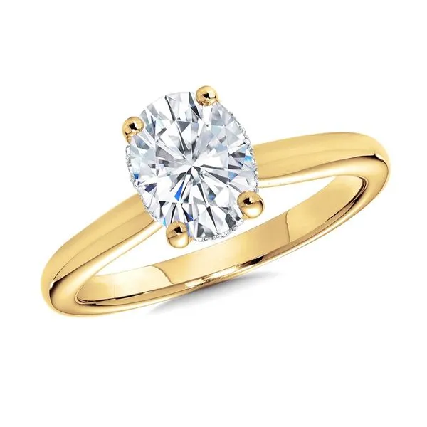14K Lab Grown Oval Center Diamond Engagement Ring Kiefer Jewelers Lutz, FL
