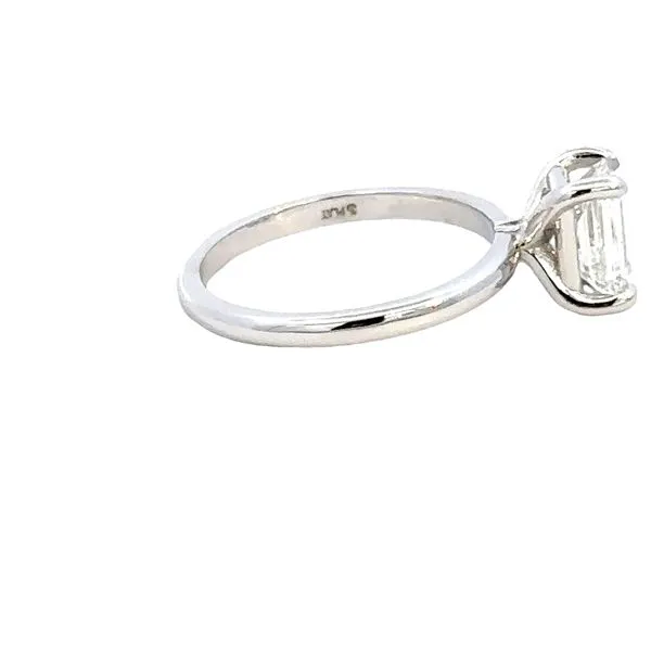 Platinum 1.50 Carat Radiant Cut Diamond Engagement Ring Image 3 Kiefer Jewelers Lutz, FL