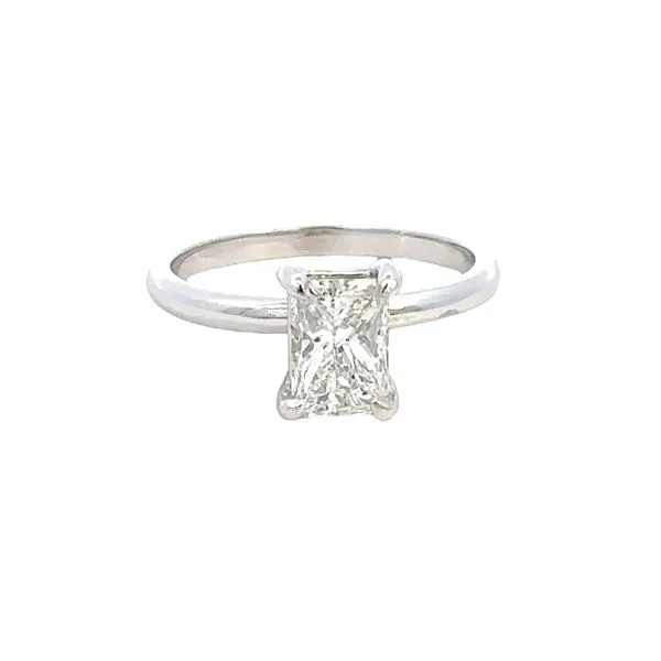Platinum 1.50 Carat Radiant Cut Diamond Engagement Ring Kiefer Jewelers Lutz, FL