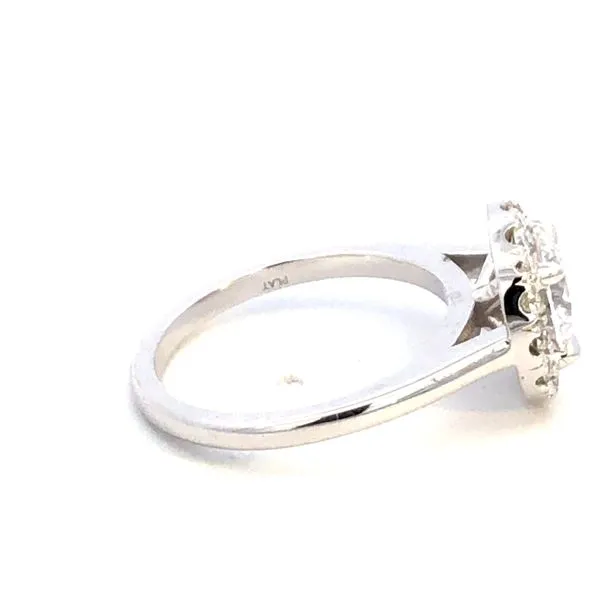 Platinum 1.85CTW Diamond Halo Engagement Ring Image 3 Kiefer Jewelers Lutz, FL