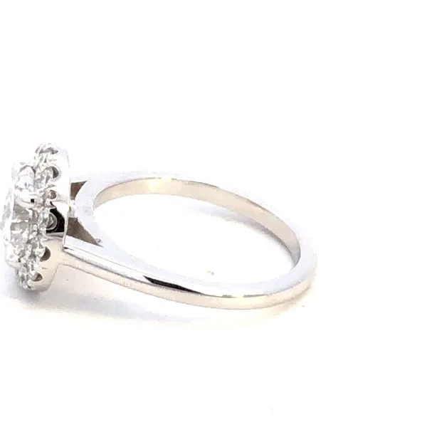 Platinum 1.85CTW Diamond Halo Engagement Ring Image 4 Kiefer Jewelers Lutz, FL
