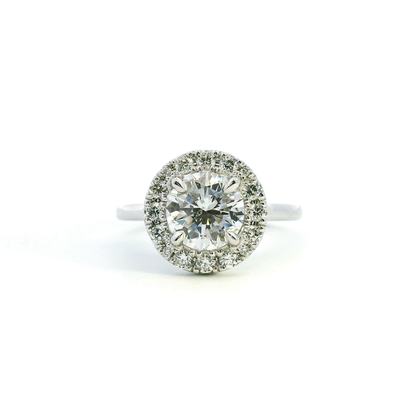 Platinum 1.85CTW Diamond Halo Engagement Ring Kiefer Jewelers Lutz, FL