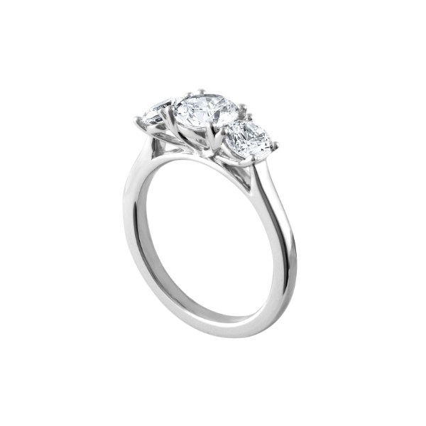 14KW 2CTW Diamond Three Stone Ring Image 2 Kiefer Jewelers Lutz, FL
