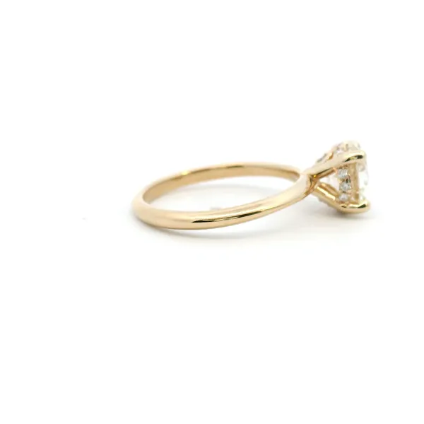 14KY 1.68CT Round Diamond Hidden Halo Engagment Ring Image 3 Kiefer Jewelers Lutz, FL