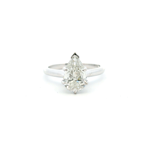 14KW 1.91CT Pear Shape Diamond Cathedral Solitaire Engagement Ring Kiefer Jewelers Lutz, FL
